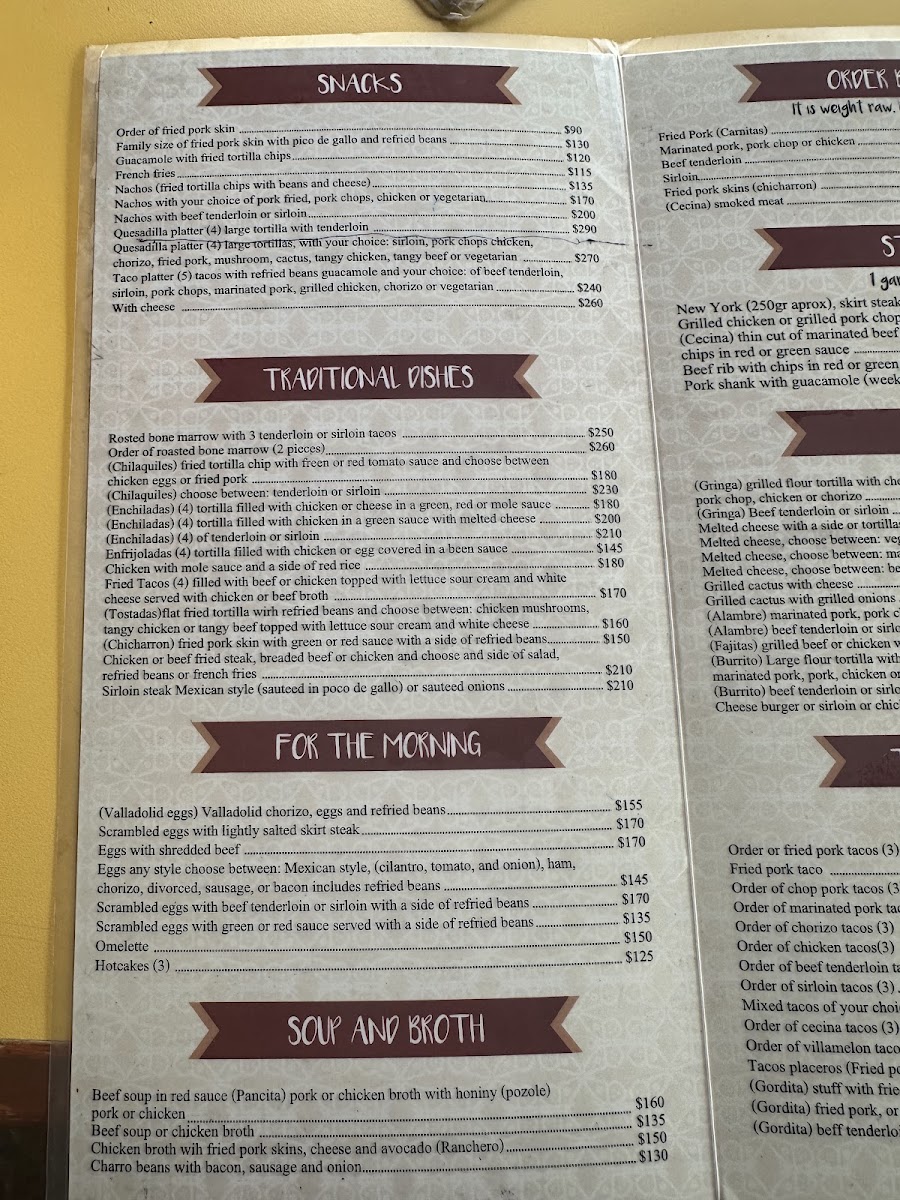 Carnitas Michoacan Menu - Image 1
